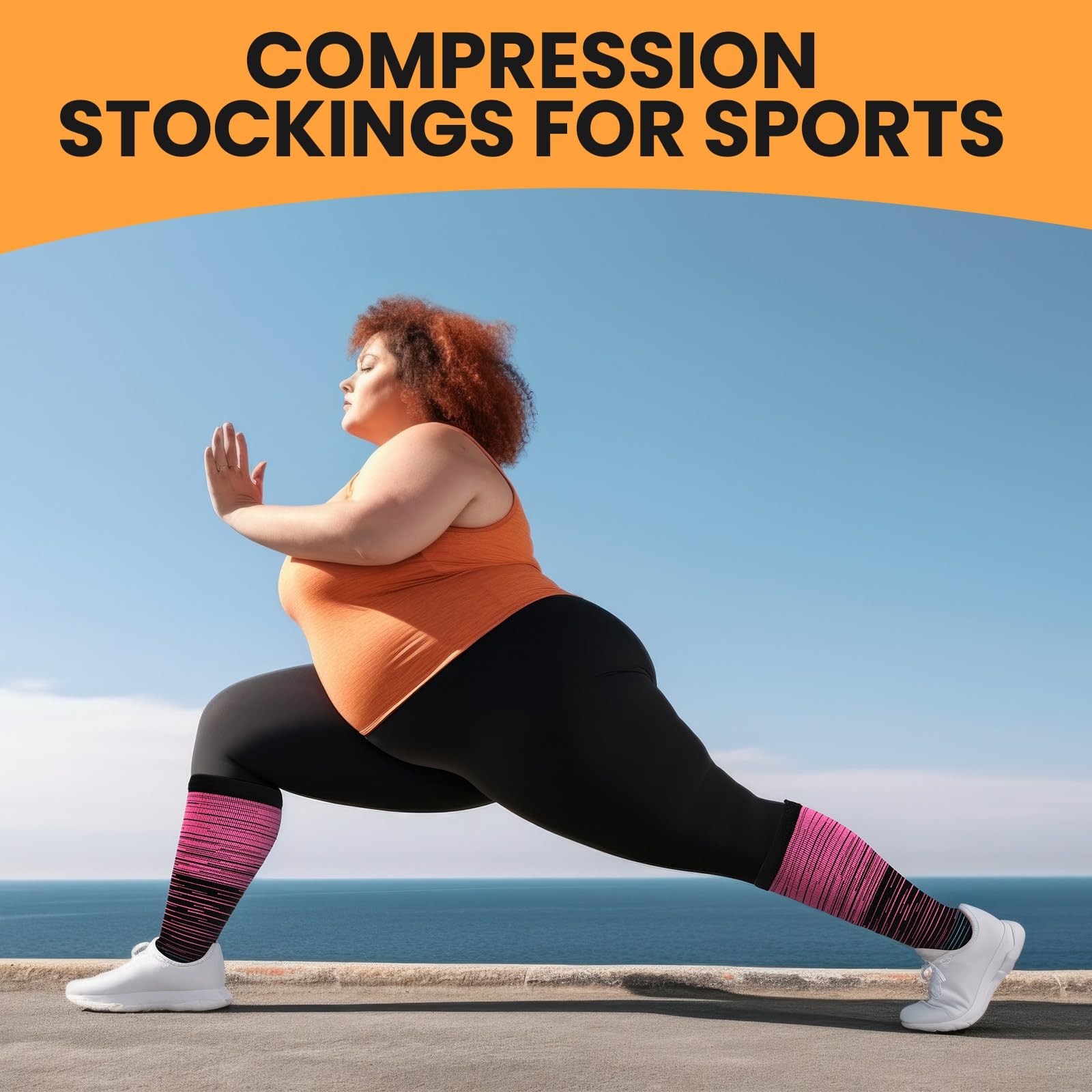 Croknit 8 Pairs Wide Calf Compression Socks X-Large 20-30 Mmhg for Women Men