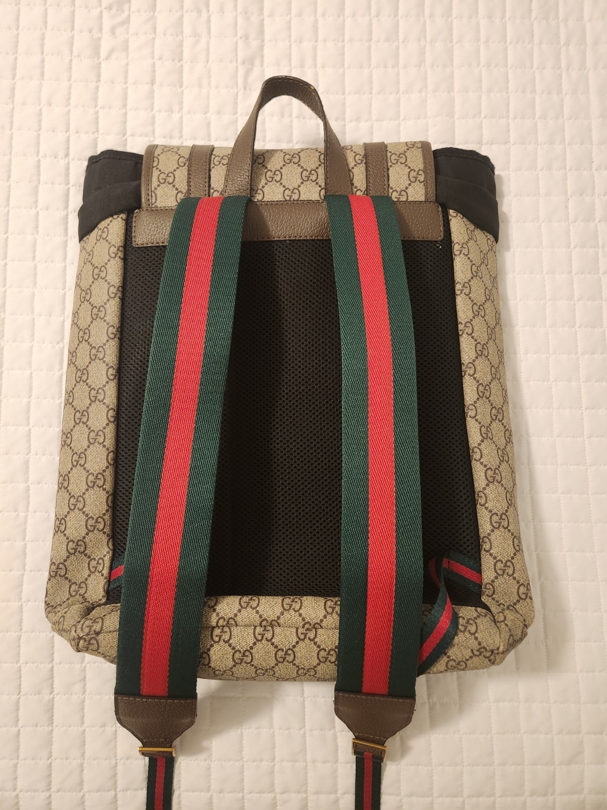 Gucci GG Backpack Beige/Ebony Canvas/Leather