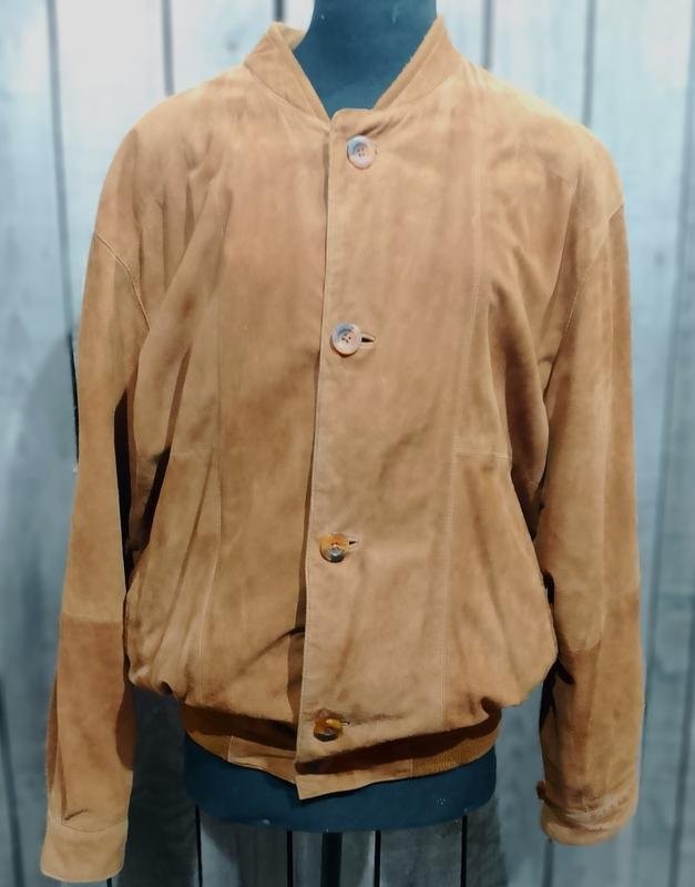 Women American Vintage Jacket Orange Suede 38 / M