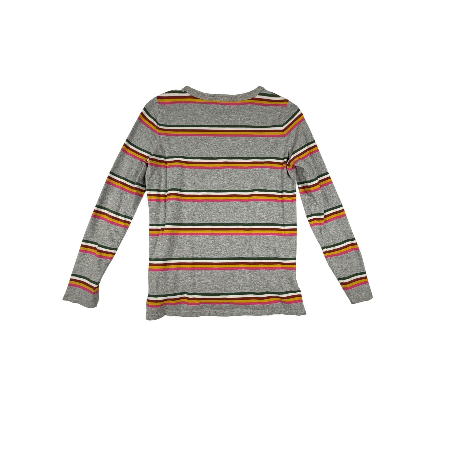 Boden Long Sleeve T-Shirt Womens Size 6 Gray Excellent Striped Cotton