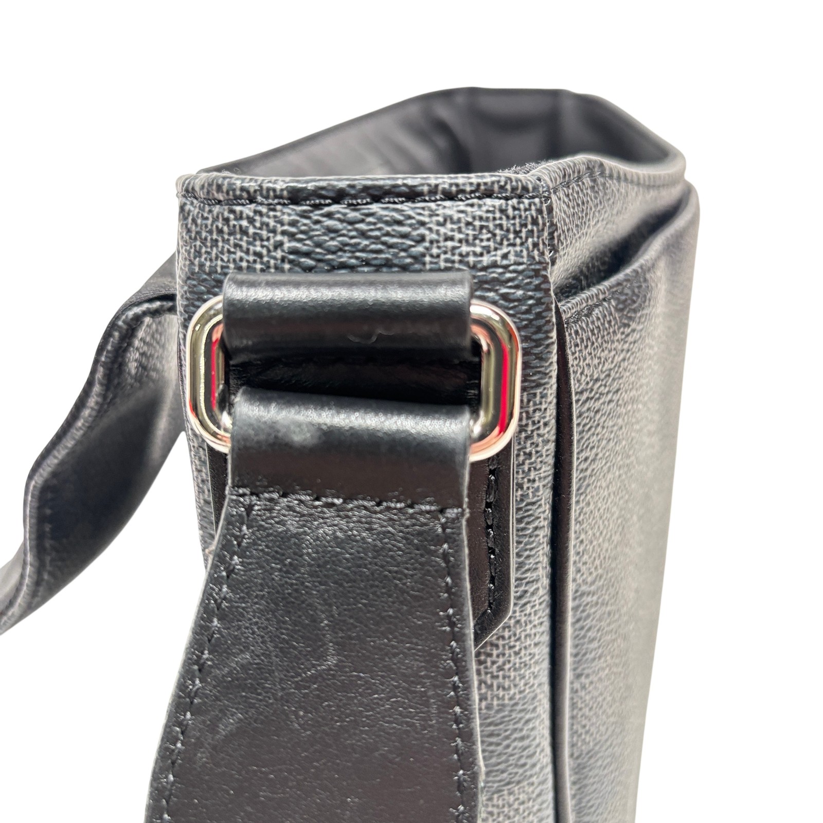 Louis Vuitton N42710 District PM Damier Graphite Canvas Bag 10.2″ x 7.9″ x 2.8″