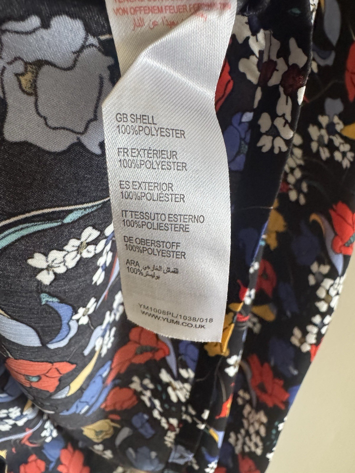 Women’s Yumi black floral summer shift dress Size 20 Great Condition