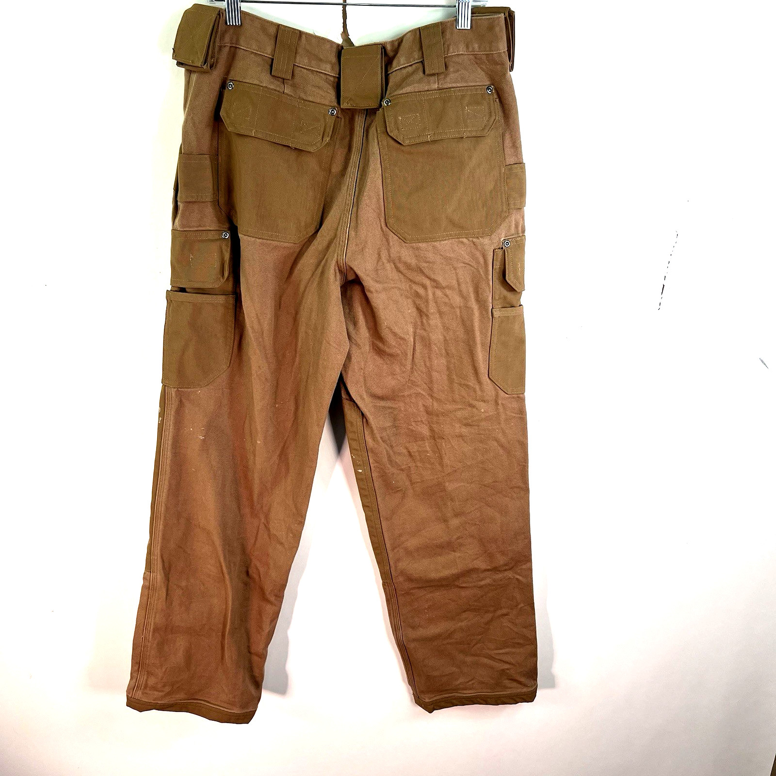 Dulth Trading Ultimate Cargo Dry Duck Cotton Pants Mens Size 34 X32 Tan