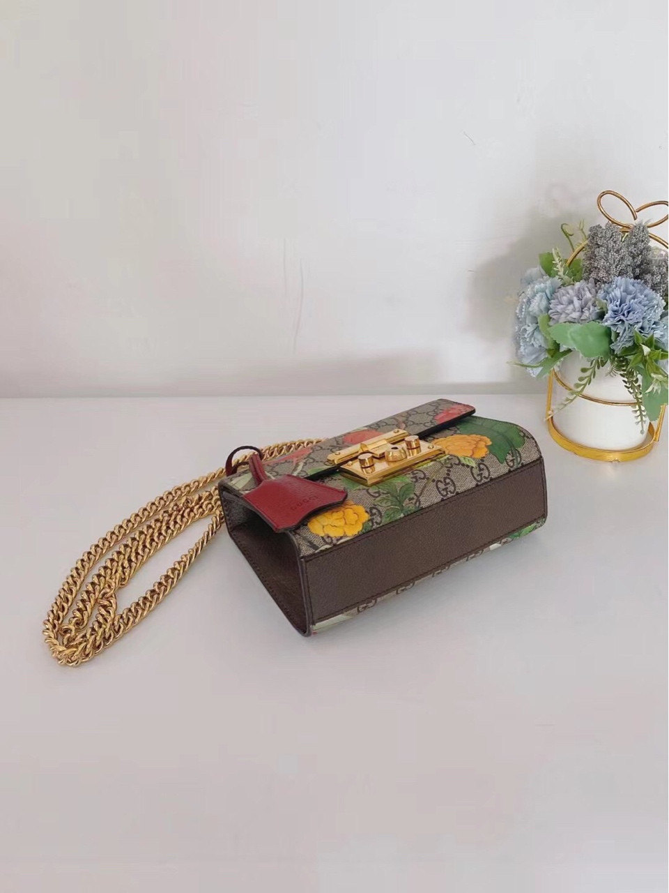 Authentic Gucci Padlock Floral Limited Edition Coated Canvas Crossbody Bag eBay