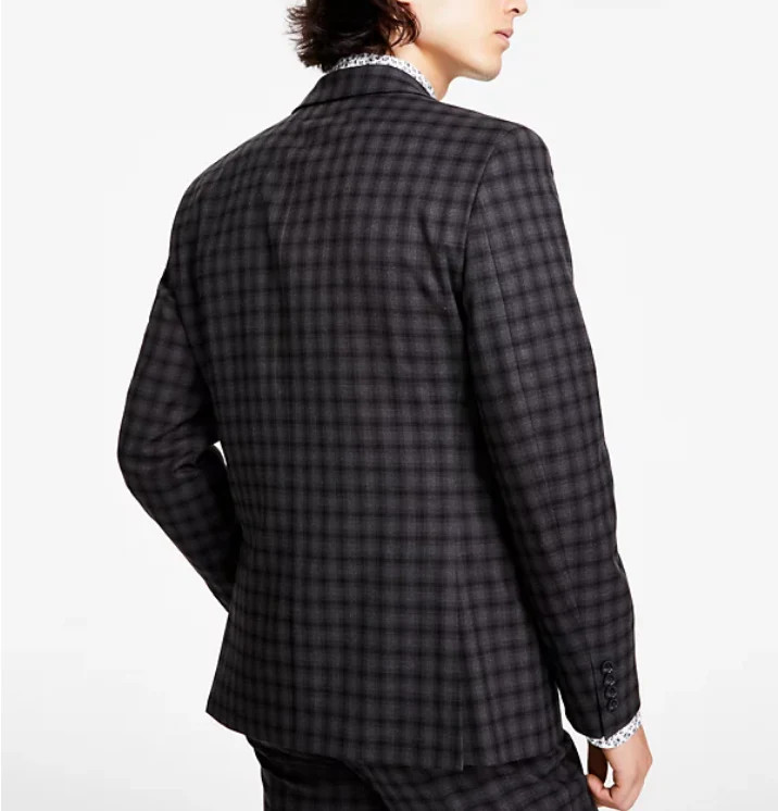 Bar III Men’s Slim-Fit Check Suit Jacket MSRP $425