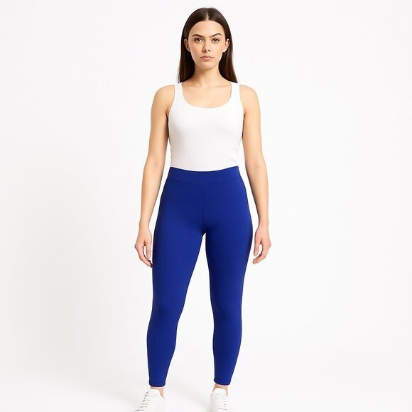 Chico’s Size 0 / Reg. 4 / XS Mid-rise Royal Blue Leggings Stretch Athleisure