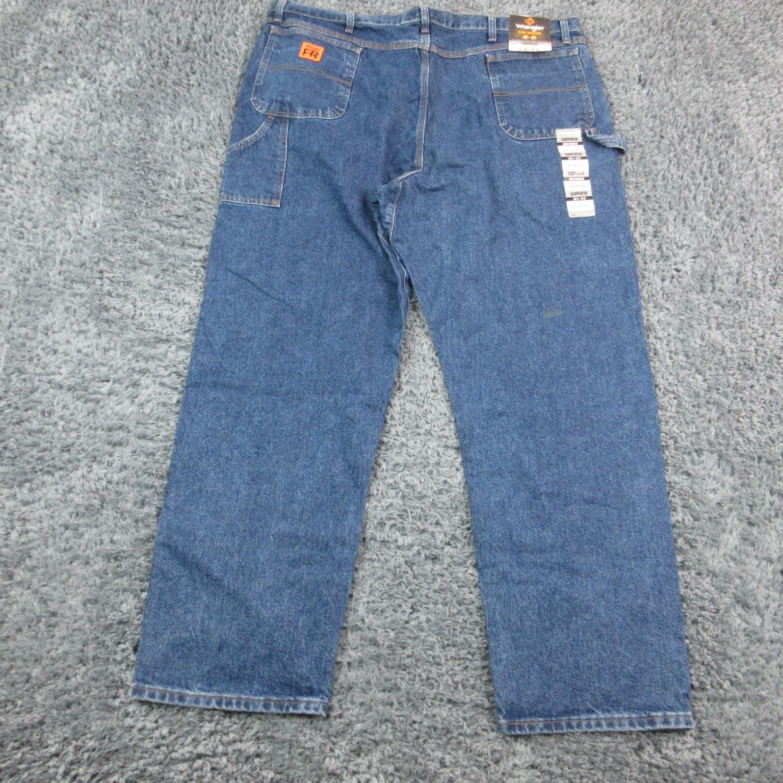 Wrangler Riggs FR Carpenter Jeans Mens 46×34 Flame Resistant Denim NWT 45×33*