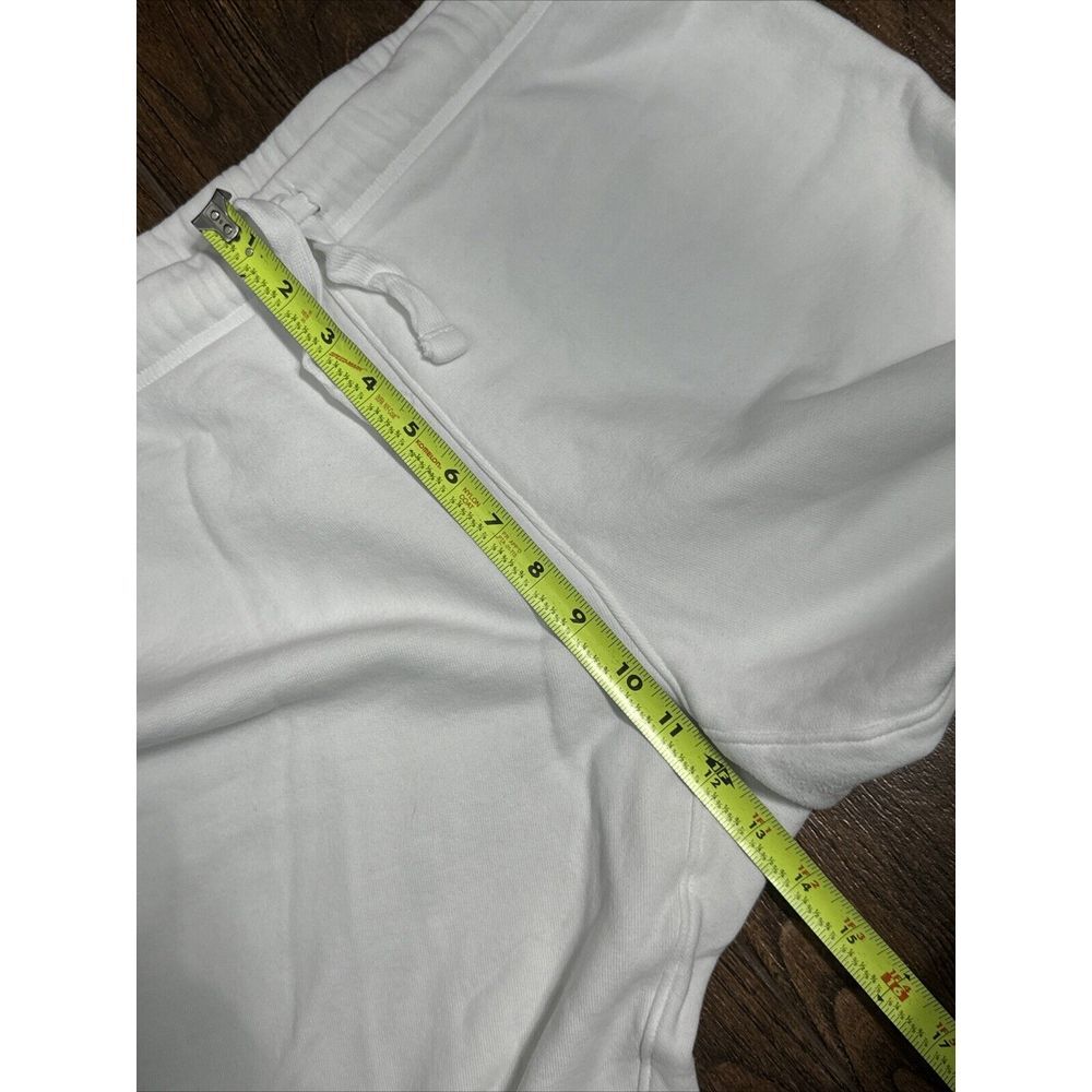 FRANK & EILEEN CATHERINE TRIPLE FLEECE WIDE LEG CROPPED SWEATPANTS WHITE LARGE
