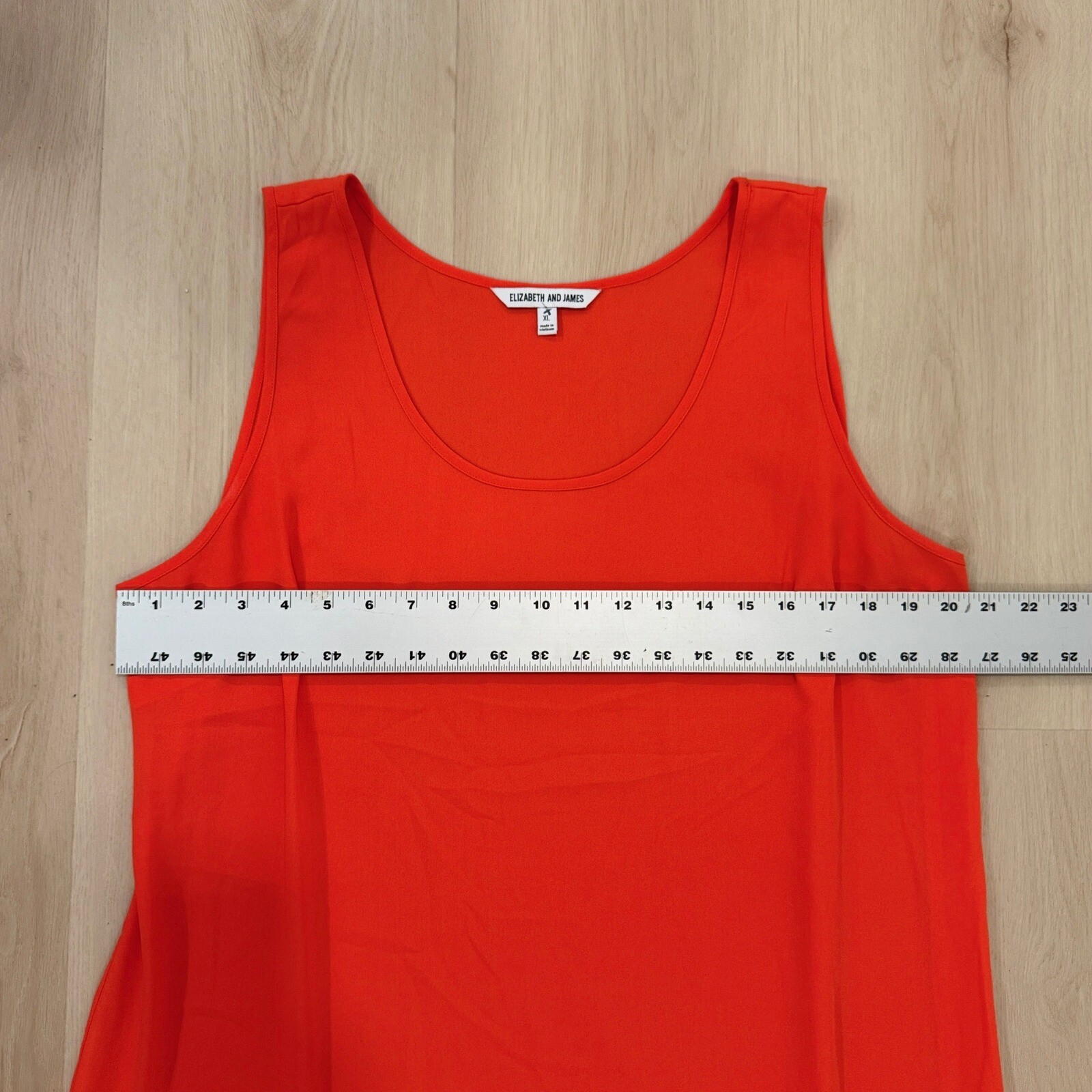 Elizabeth and James Maxi Tank Dress Tiered Flame Orange XL Vibrant Bold Chic