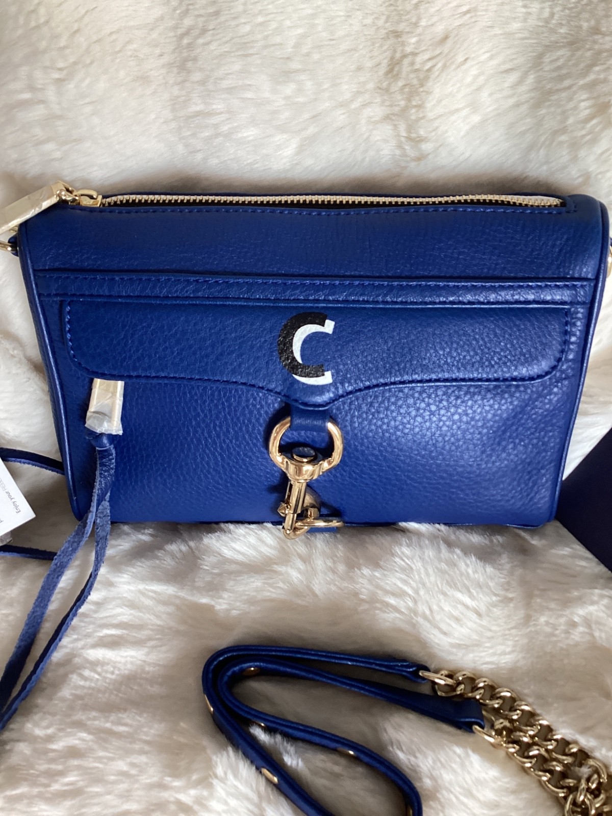 Rebecca Minkoff Mini MAC Limited Edition Initial C Crossbody Blue NewWTags
