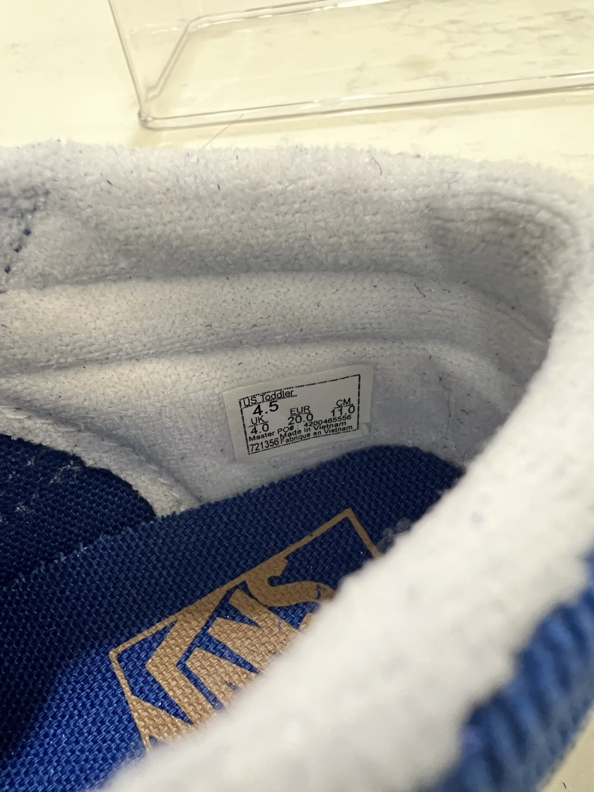 Blue Toddler Vans With Velero Straps