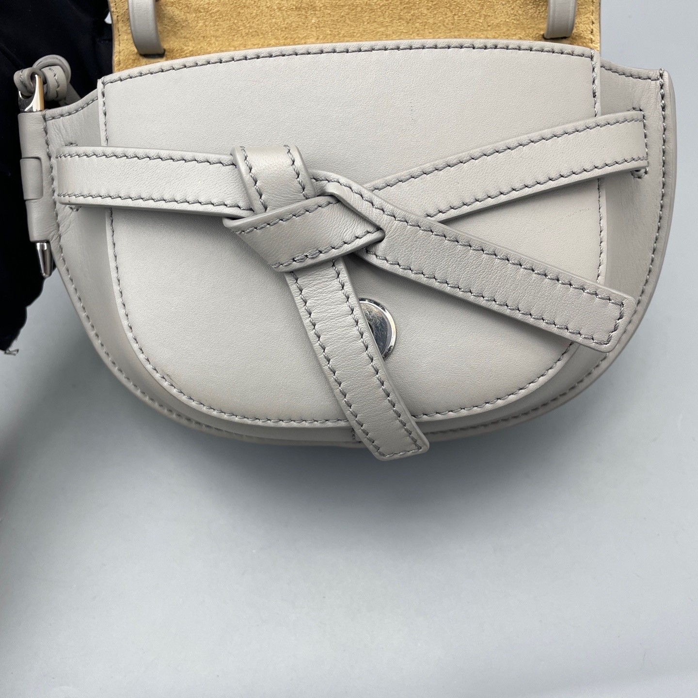 Loewe Pre-Owned Authentic Saddle Bag Grey 20*11*9cm Free Tracked Shipping