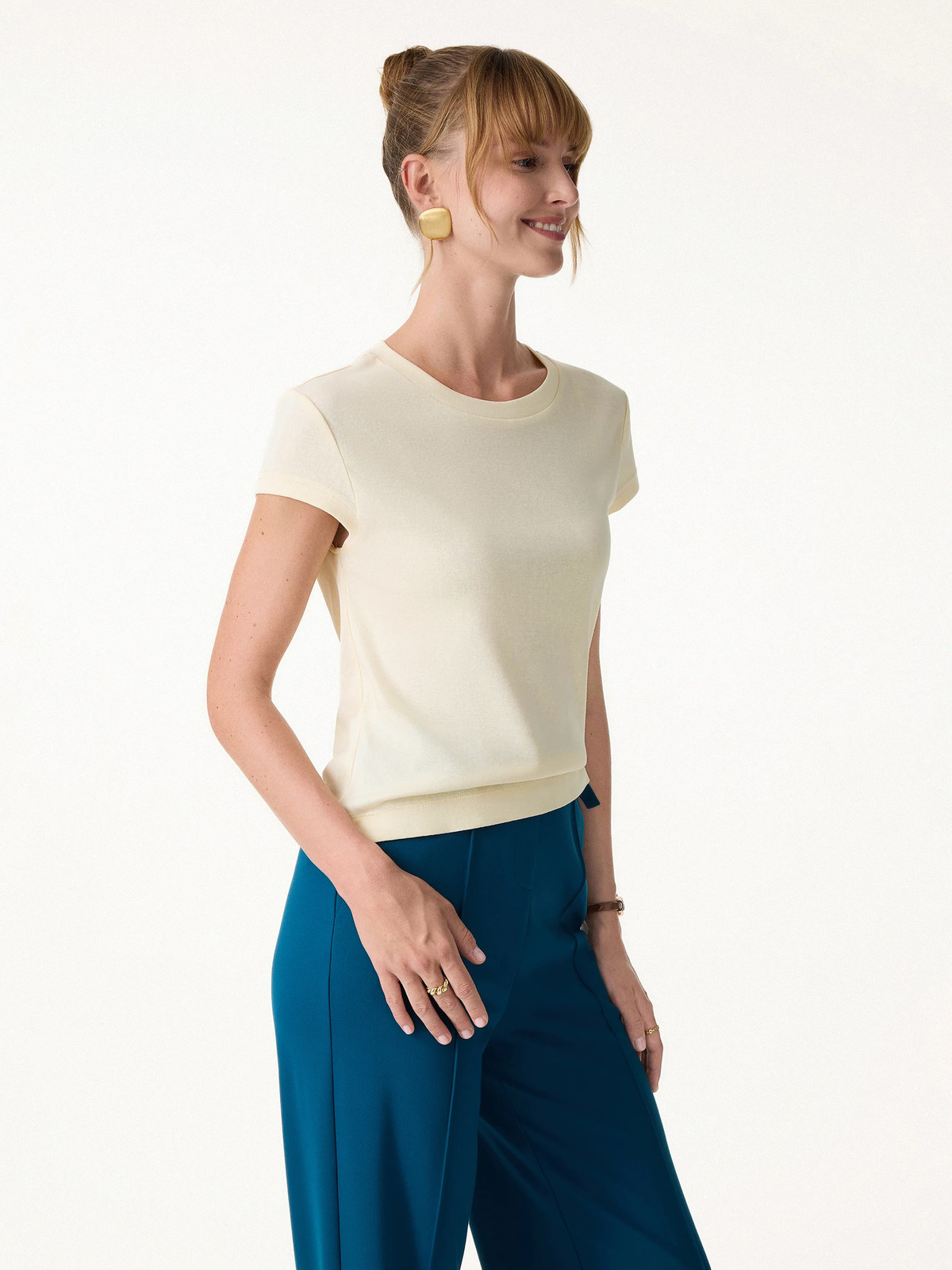 OGL Cotton-Linen Blend Cooling Essential Summer Tee