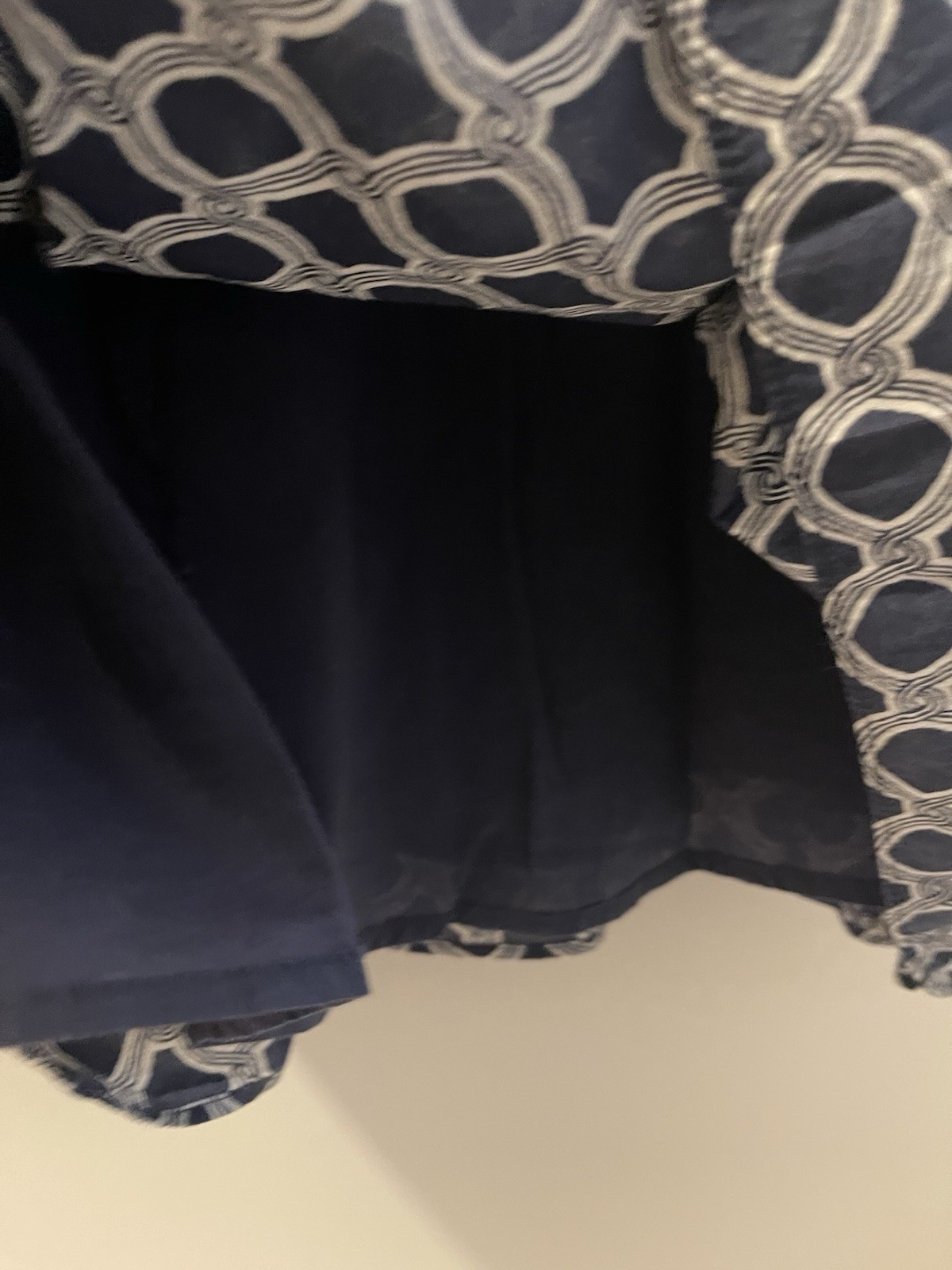 Land’s End Casual Navy Pattern V-neck Lined 100% Baumwolle (cotton) Size 2