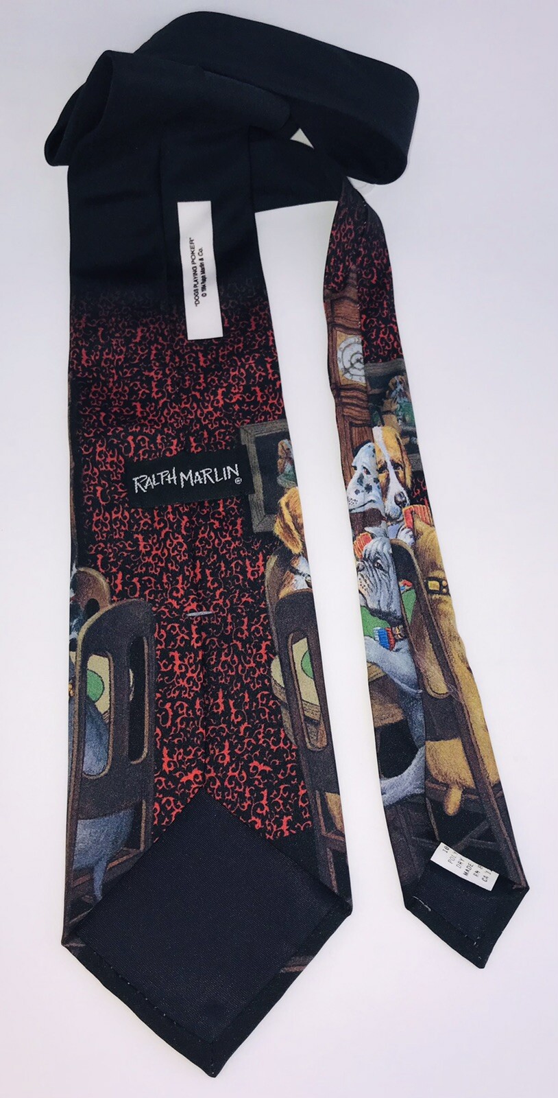 Dogs Playing Poker Cards by Ralph Marlin 59” (Classic 57” – 60”) Men’s Neck Tie