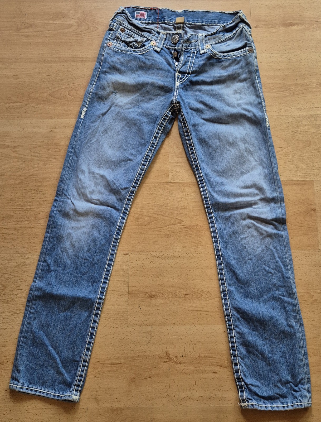 Mens True Religion Jack Super T 30W Straight Light Blue