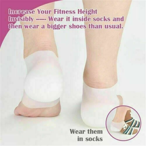Concealed Footbed Enhancers Invisible Height Increase Silicone Insoles Pads USA