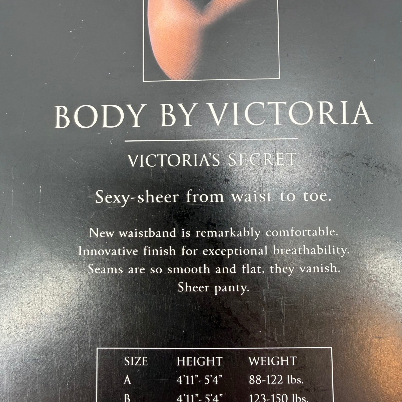 Victoria’s Secret Body by Victoria Sheer to Waist Pantyhose Pale Nude Size A NEW