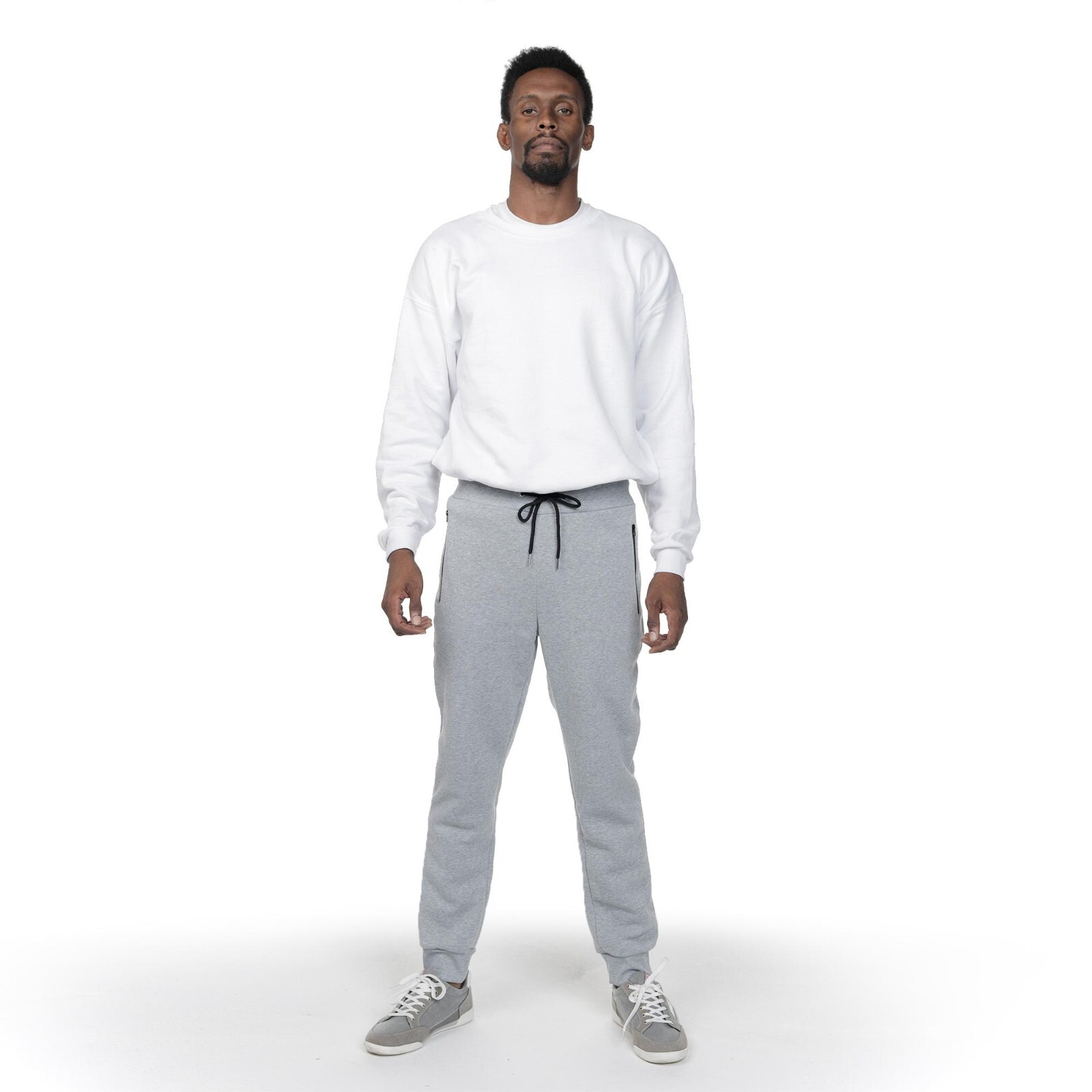 Men’s Fleece Lined Slim Fit Casual Tech Jogger Sweatpants W Zipper Pockets S-3XL
