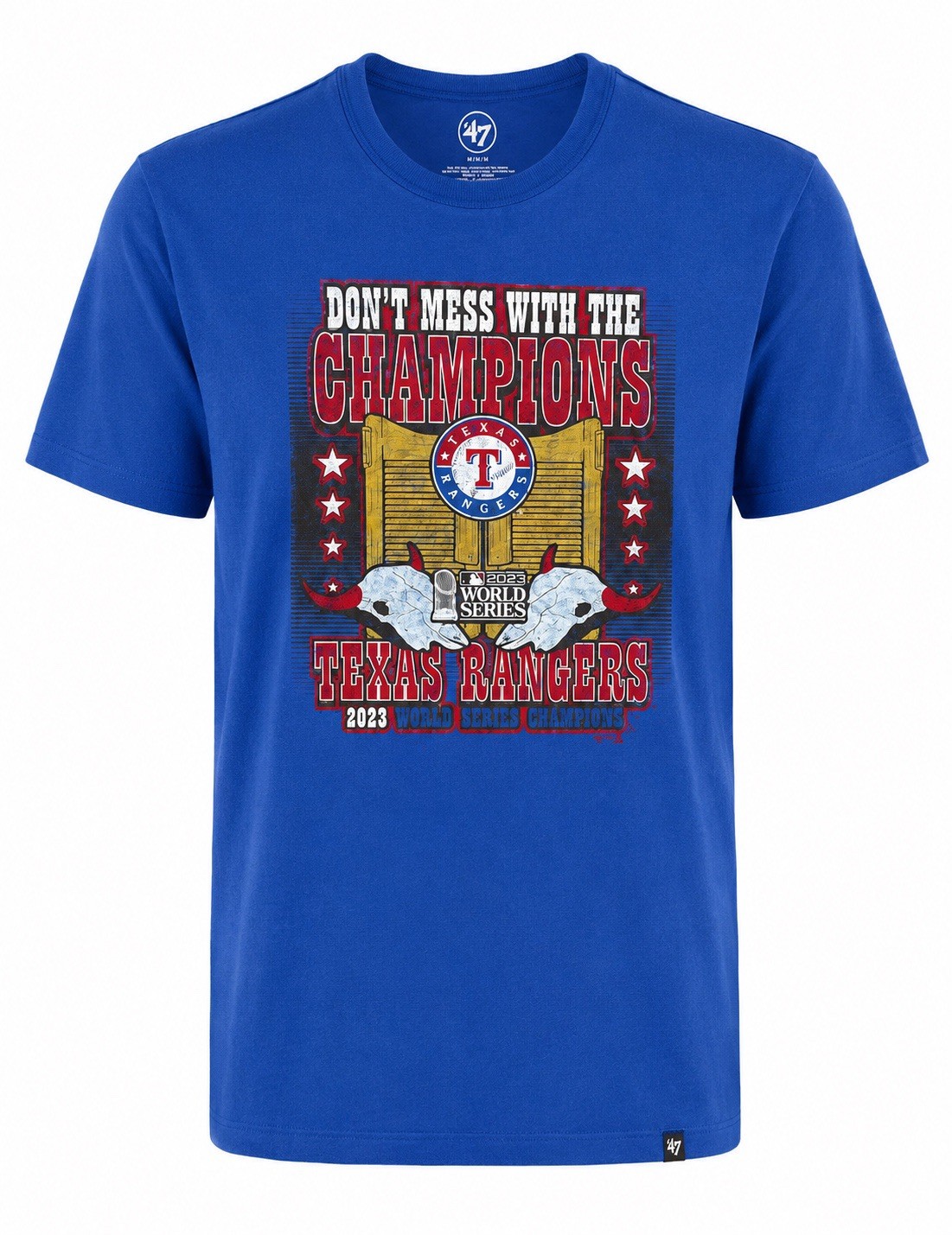 ’47 Texas Rangers 2023 World Series Champions T-Shirt Blue NWT Men’s MLB Size M