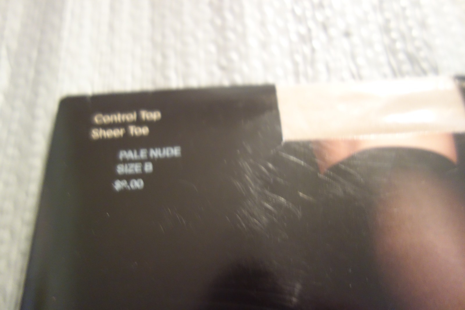 Talbots Pantyhose Silky Sheer Pale Nude Size B Sheer Toe Control Top