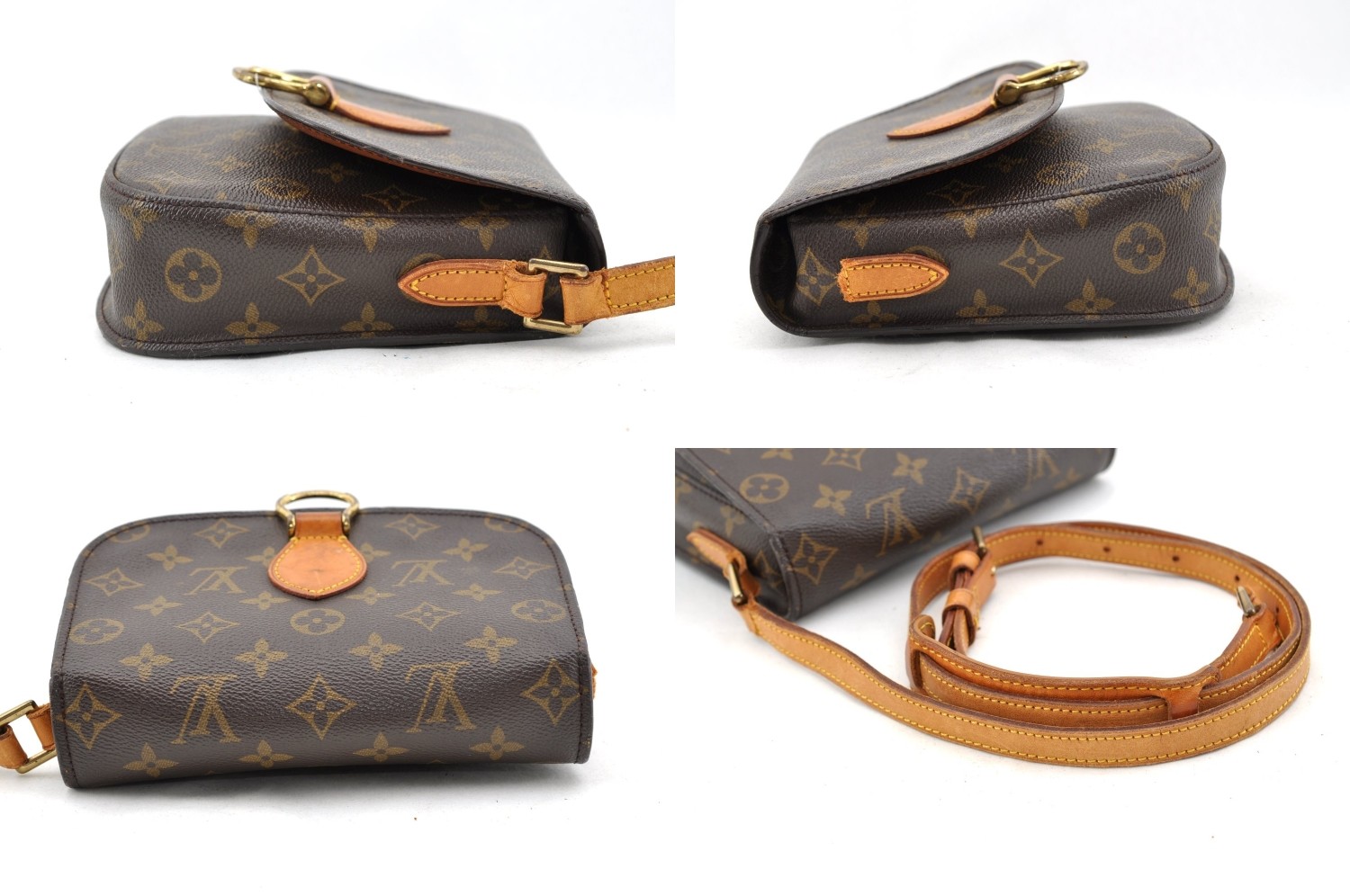 Authentic Louis Vuitton Monogram Saint Cloud MM M51243 Shoulder Cross Bag AC015