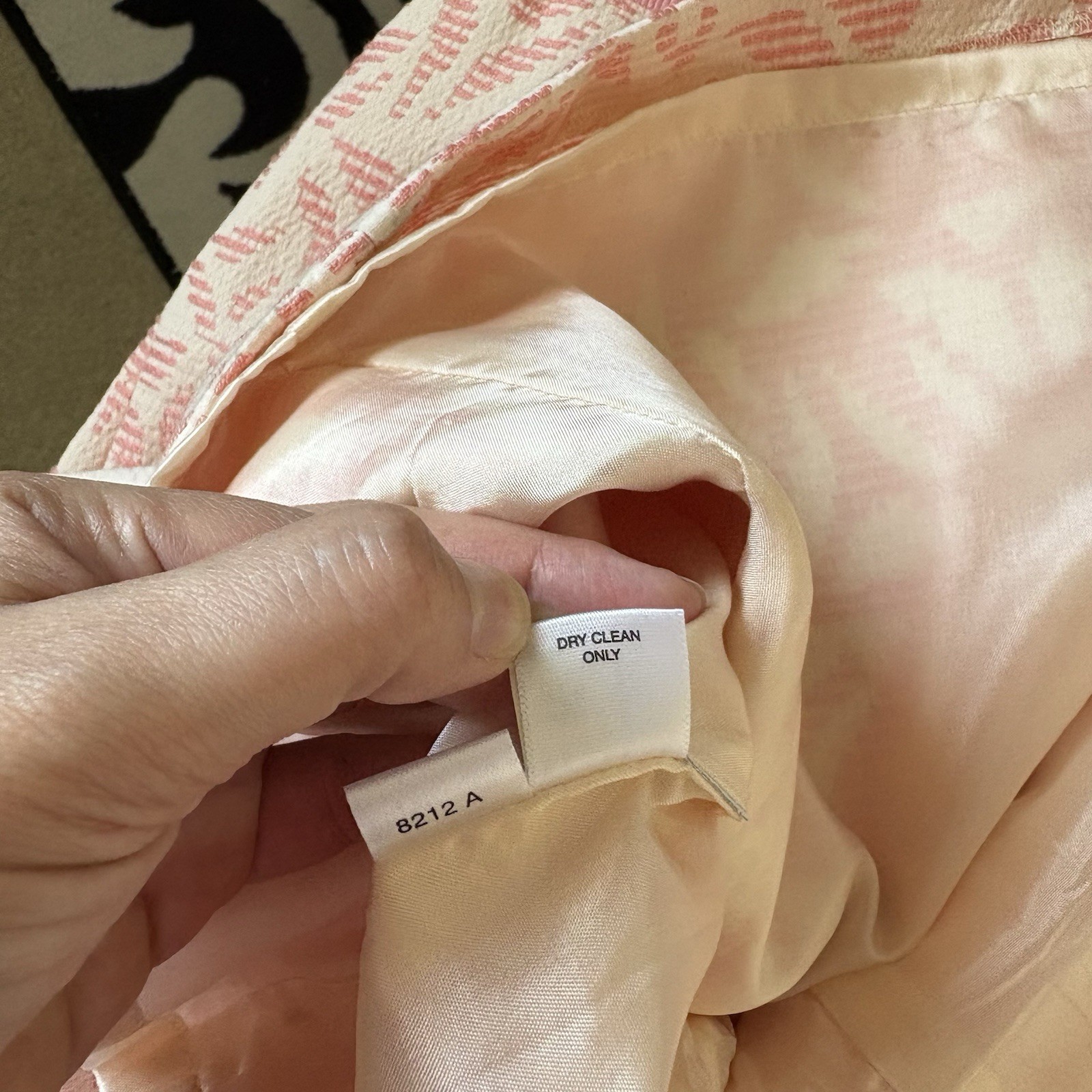 Ann Taylor Pink Cream Brocade Sleeveless Dress Bow Back Women’s Size 4