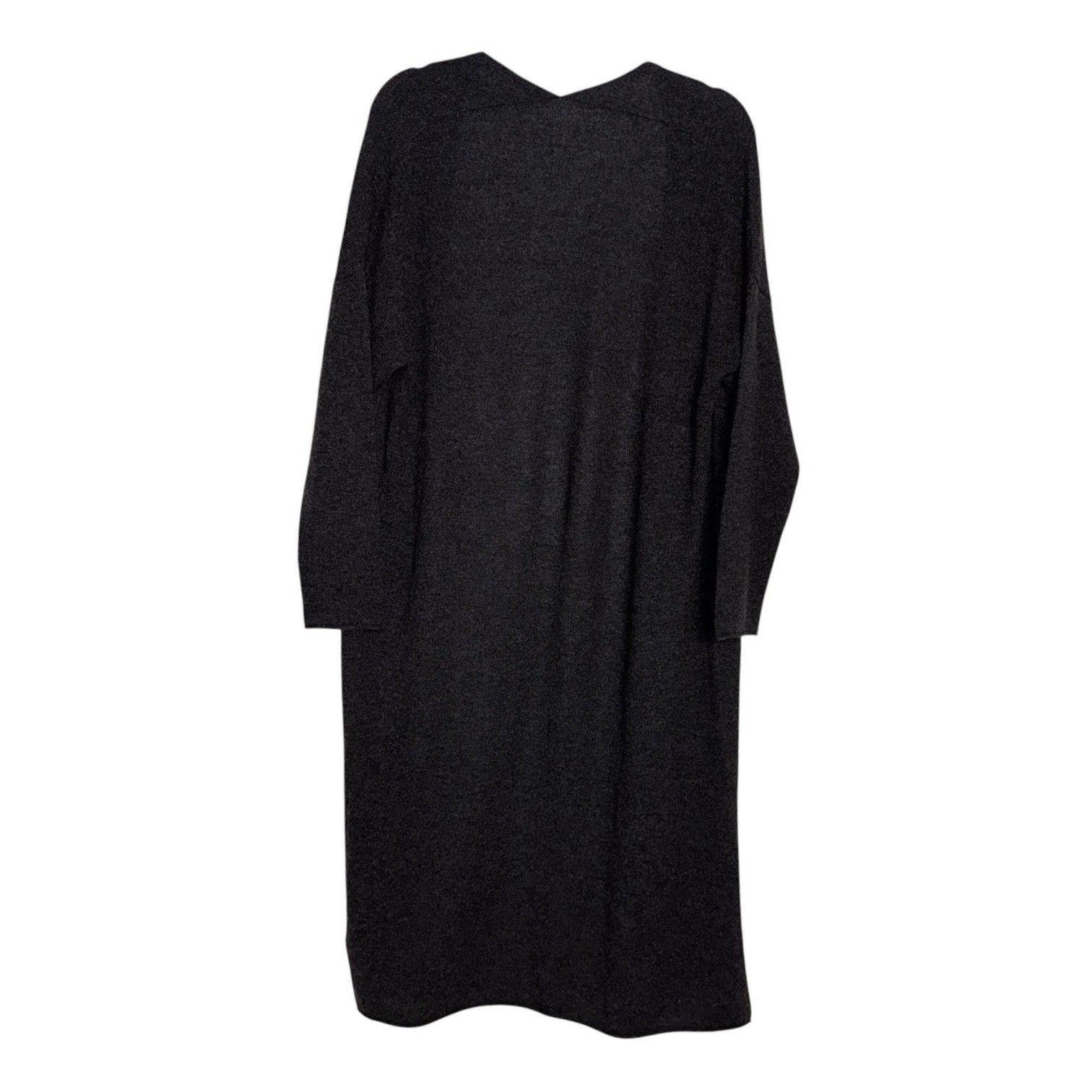 Van Winkle Womens Size Small Heather Gray 100% Cashmere r Open Front Robe