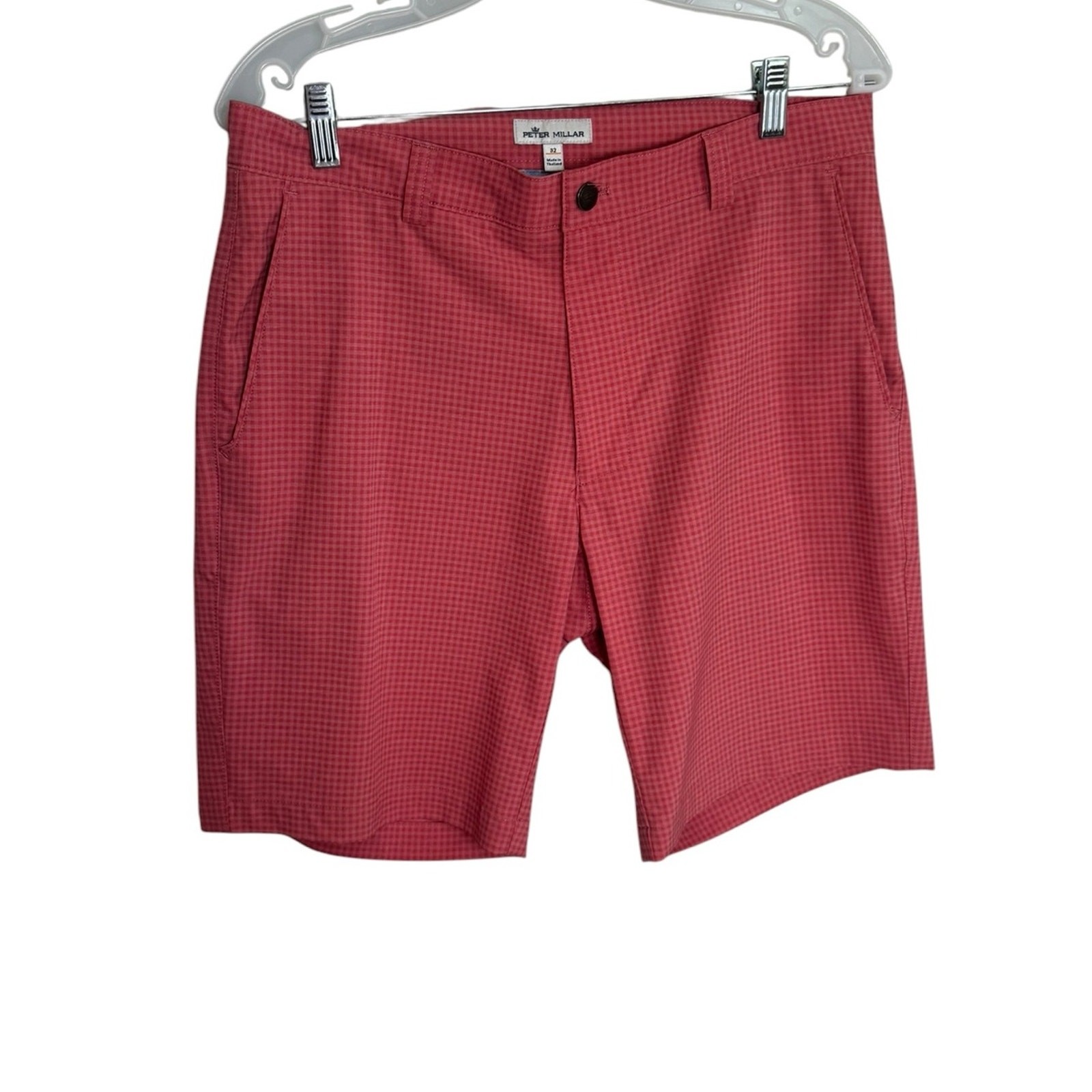 PETER MILLAR Shackleford Hybrid Gingham Short 32