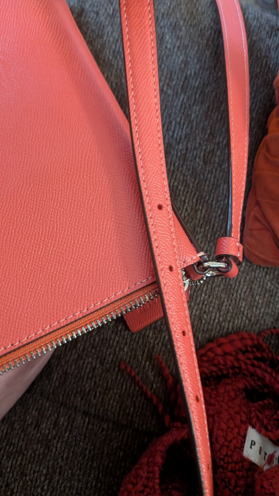 Coral Coach Brossbody with Inside Pockets in excellent shape