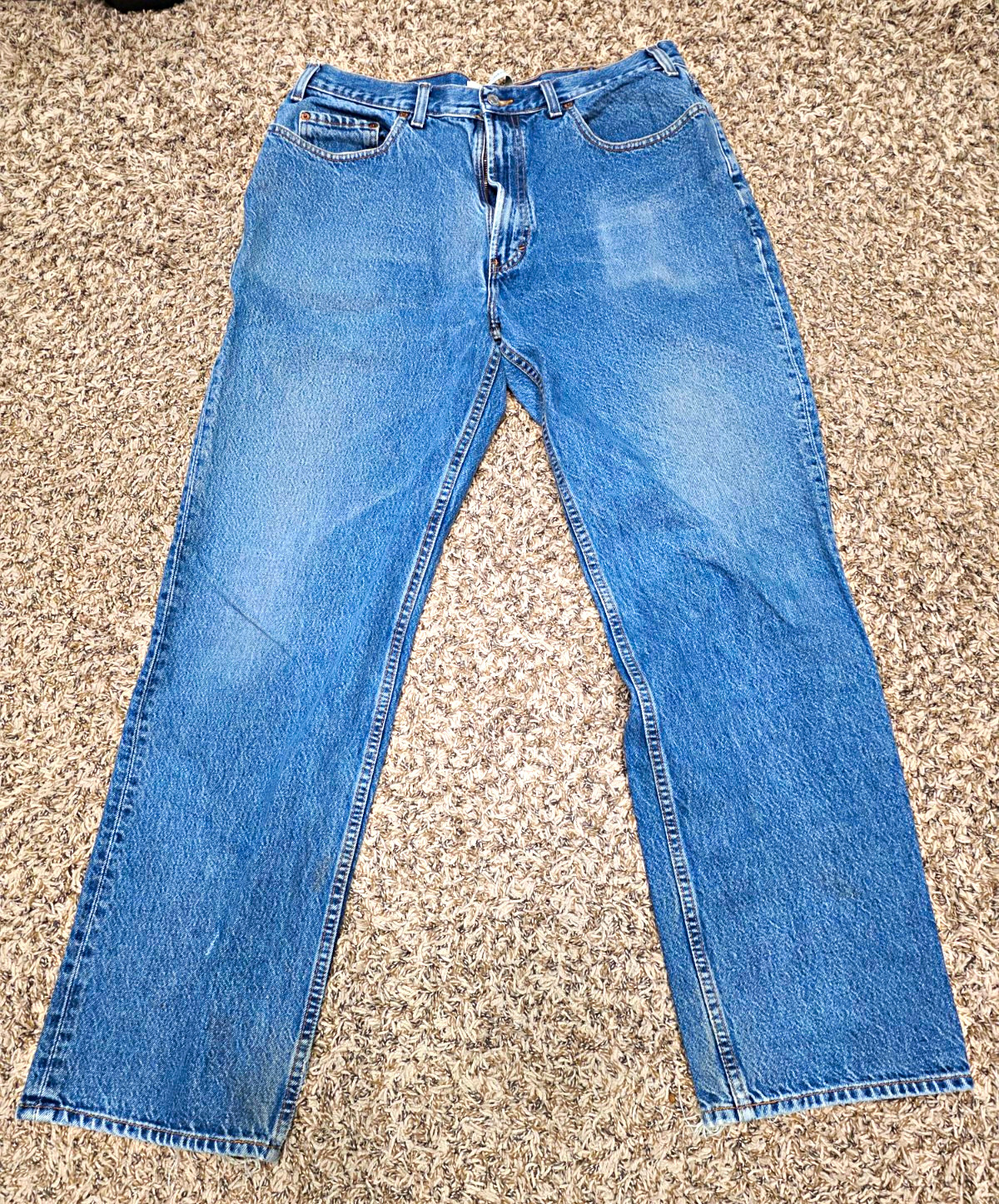 GAP Men’s Relaxed Fit Medium Wash Blue Denim Jeans Mid Rise Straight Leg
