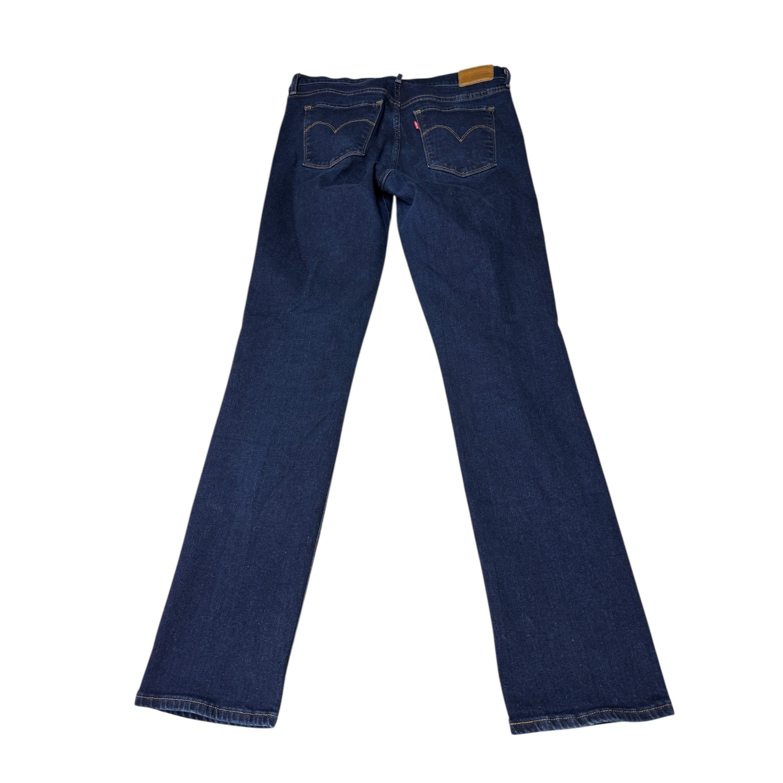 Levi Strauss Premium Big E 314 Shaping Straight Dark Denim Jeans Women 33X31