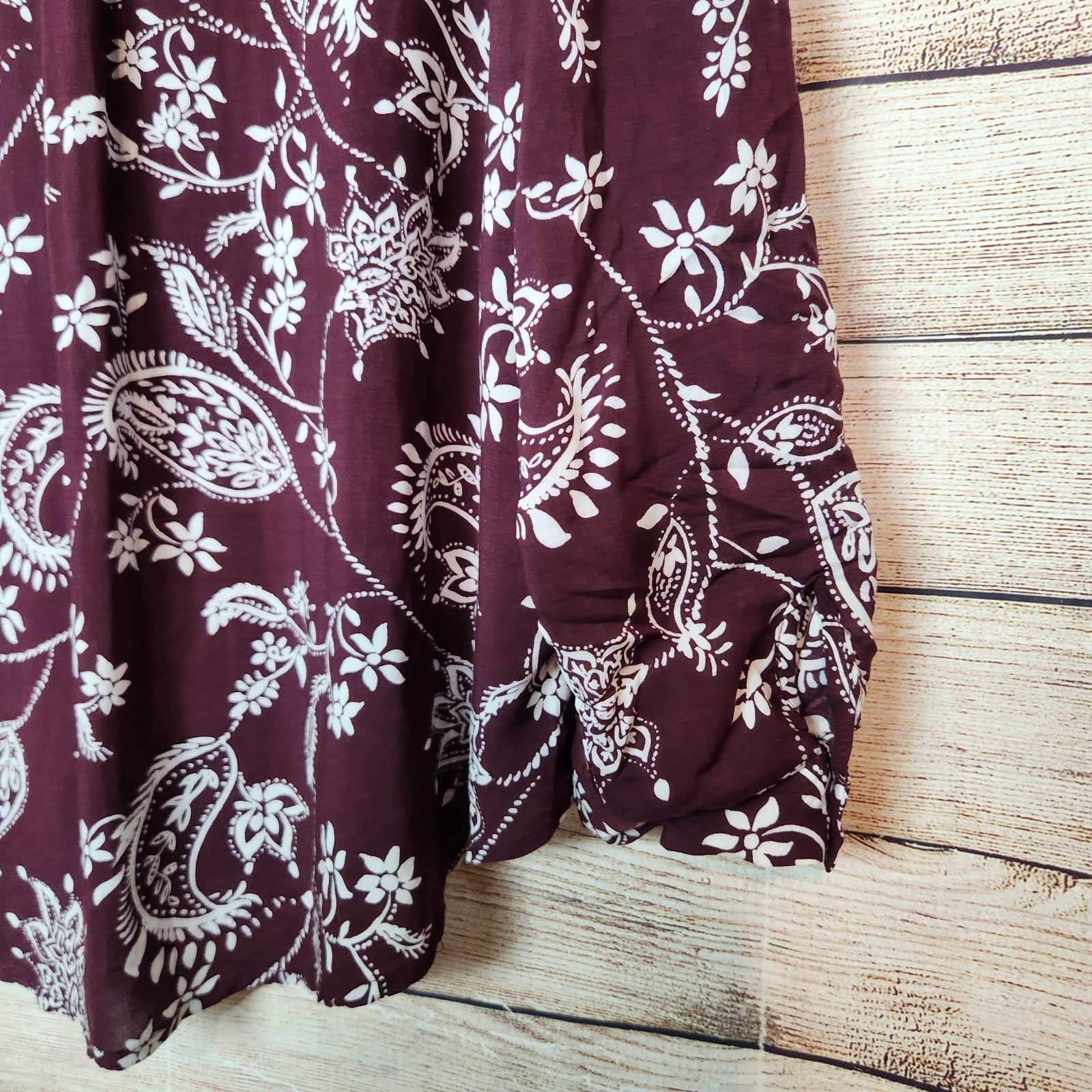 Brina & Em Stitch Fix Lemmy V-Neck Brown Floral Print Cottagecore Top NWT XXL
