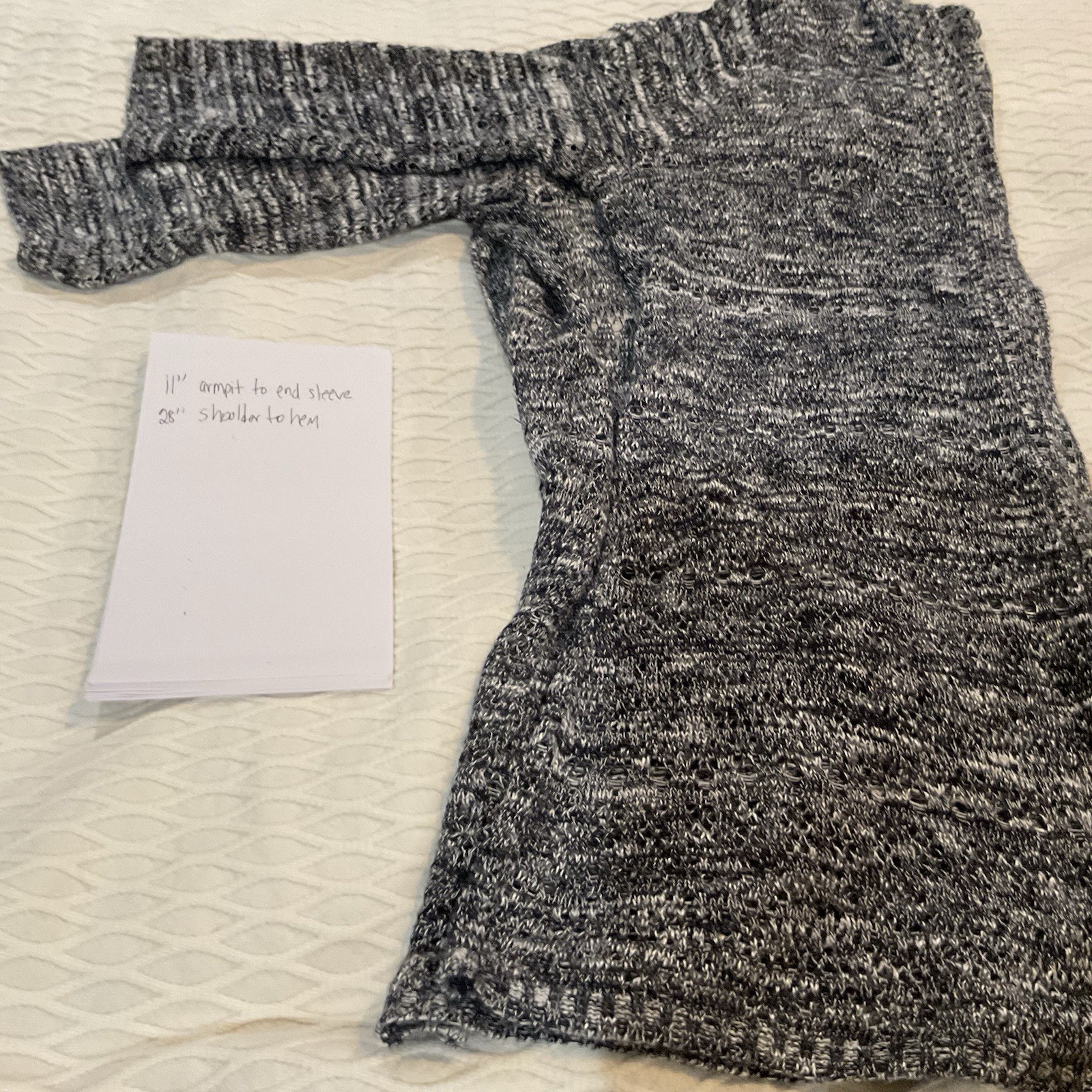 womens black and white striped sweater Cardigan xl