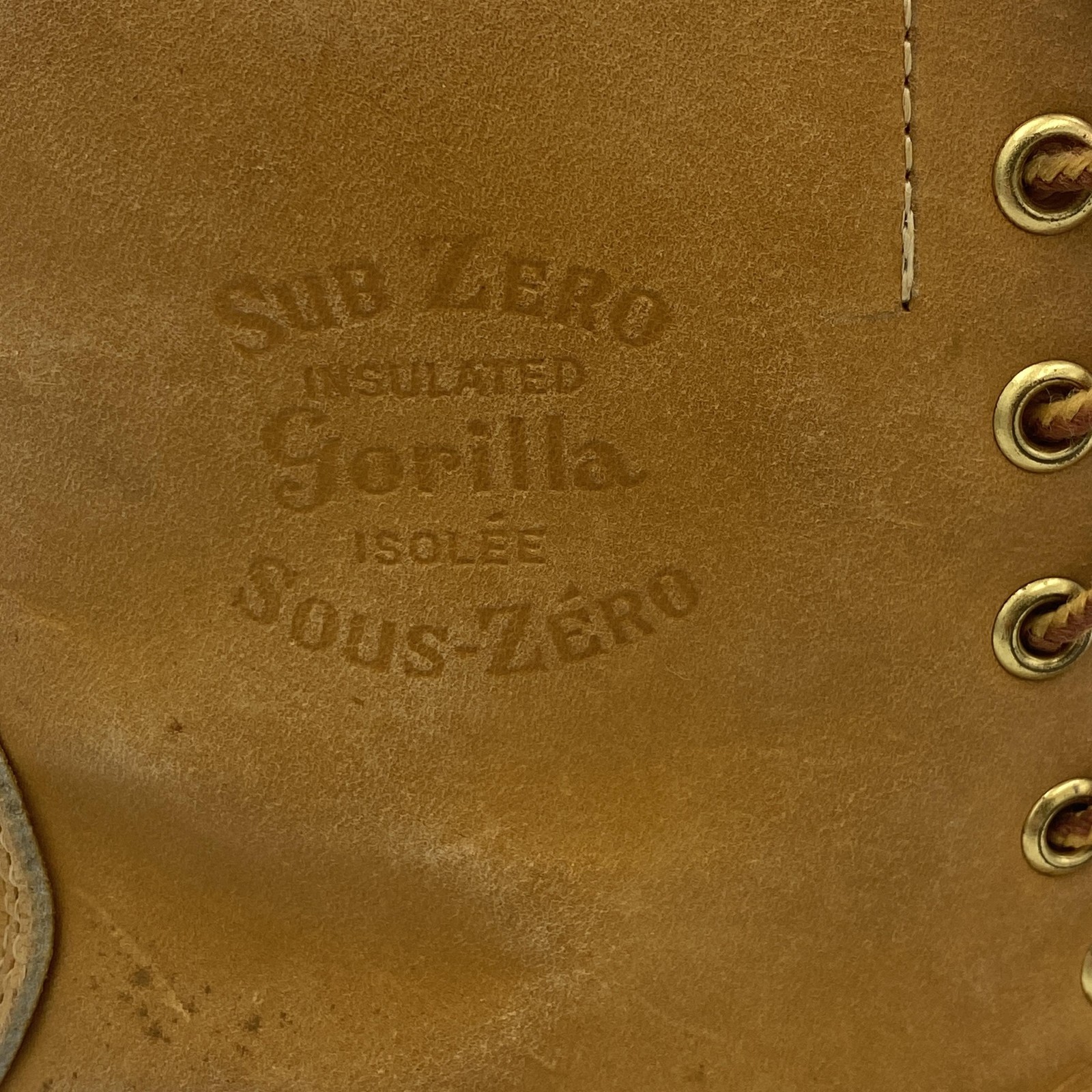 Vintage Gorilla Sub Zero Insulated Boots Mens Size 8.5 Leather Plainsman 90s
