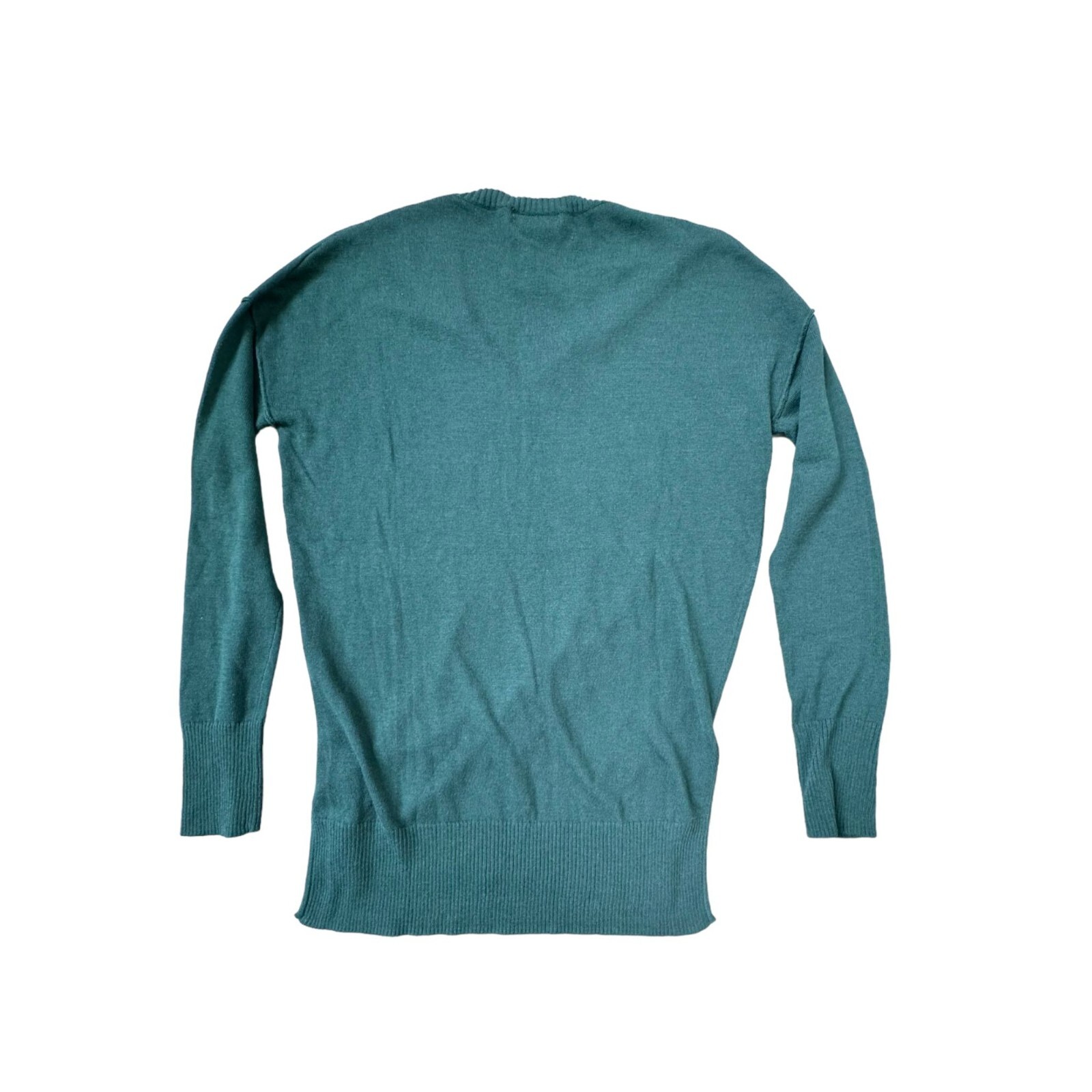 Trouvé Womens XS V-Neck Sweater Teal Cashmere Blend