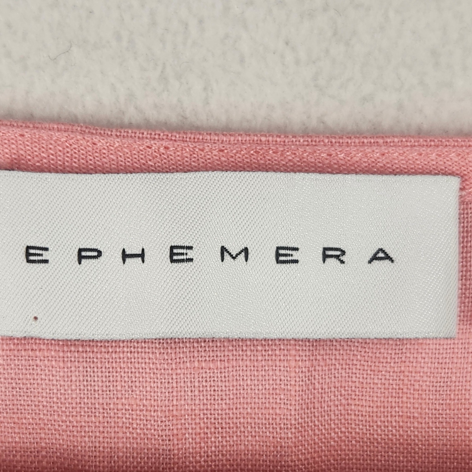 Ephemera Olympia Geranium Crop Blouse 100% Linen Women’s SZ 4