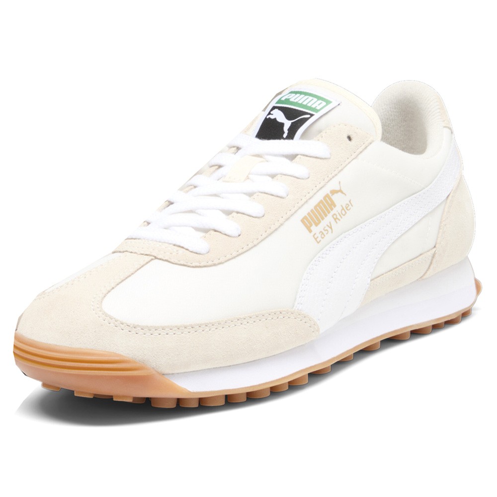 PUMA Easy Rider Vintage Lace Up Mens Beige, White Sneakers Casual Shoes 3990281