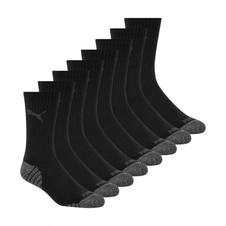 BRAND NEW PUMA Men’s Crew Socks, Moisture Wicking, Cushioned,Select from Options