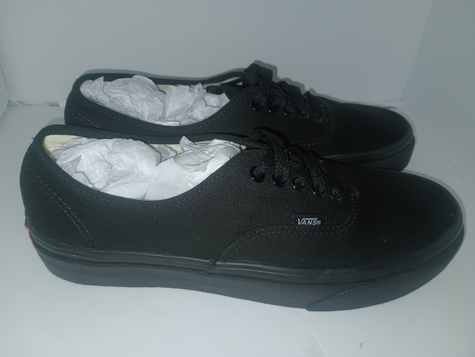 Vans Men’s Athletic Classic Skate Sneakers In Black Canvas With A Black Colorway