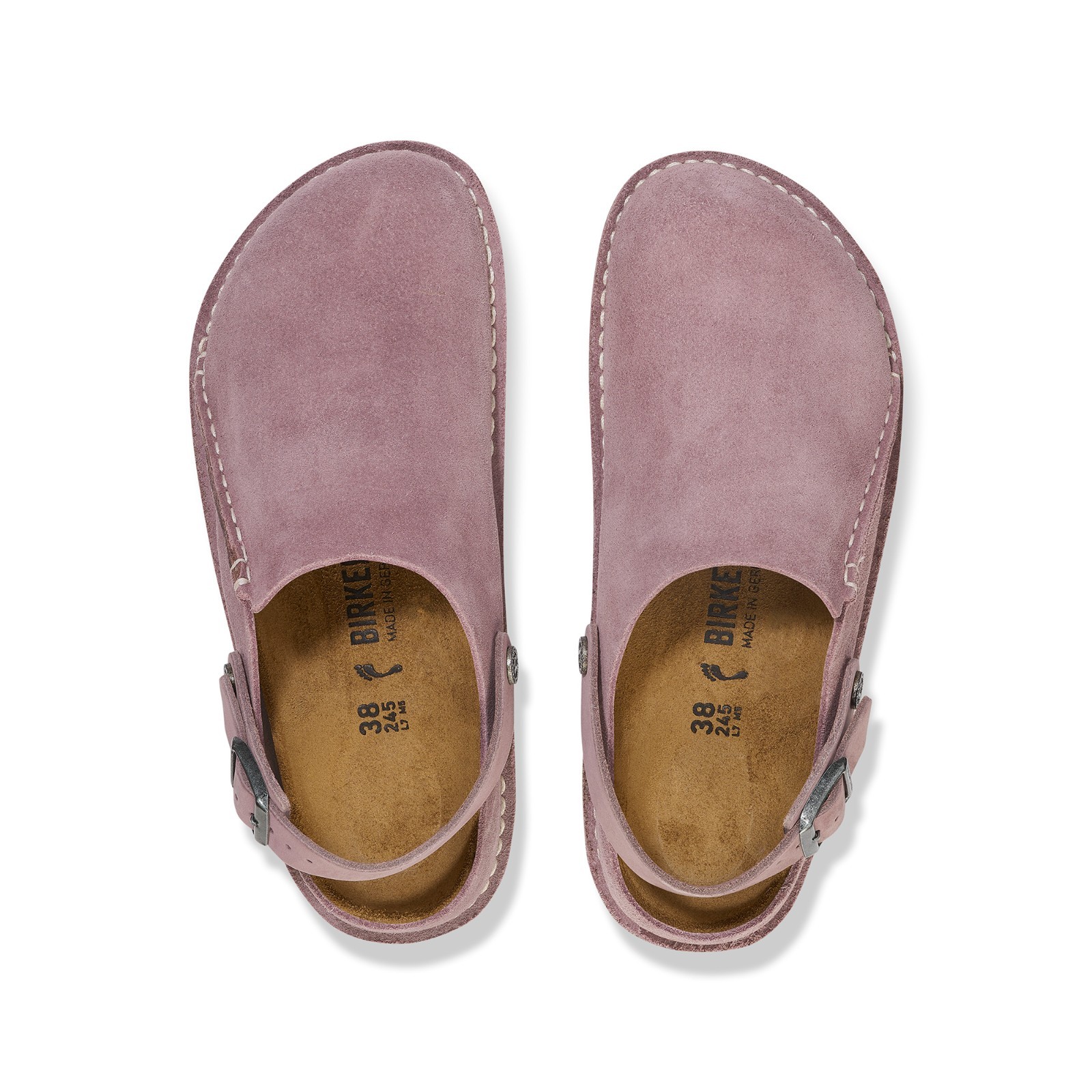 Birkenstock Lutry Premium Suede Leather(Faded Purple) Narrow Women Shoes 1028043