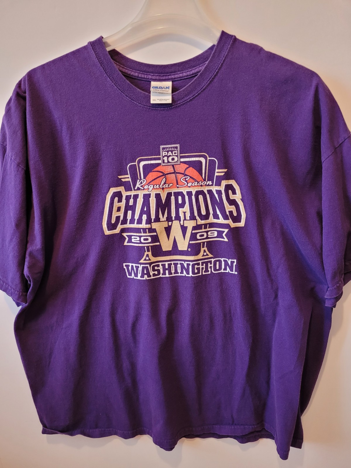 UW Huskies 3XL Regular Season Champions Men’s Purple T-Shirt Washington 2009