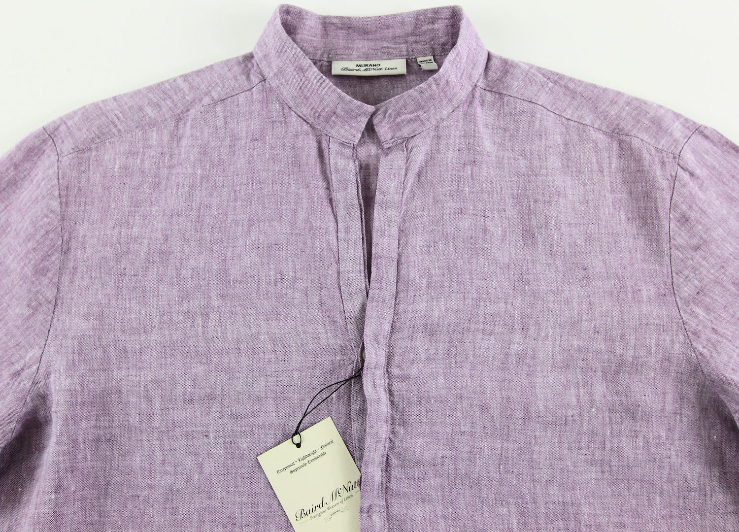 Men’s MURANO Heather Purple 100% Linen Shirt Extra Large XL NEW NWT Nice!