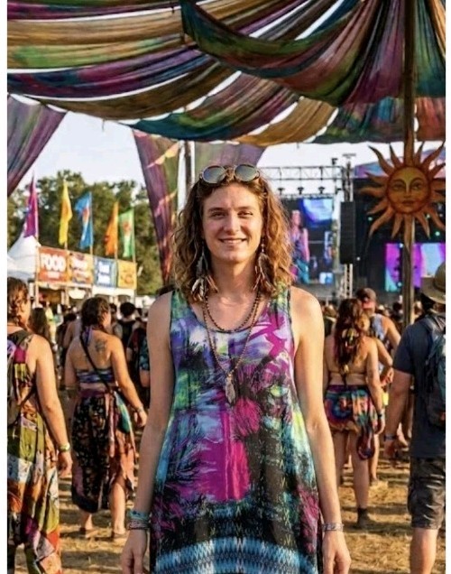 ​Shop Therapy Rayon Tank Dress One Size Boho Festival Psychedelic Handkerchief