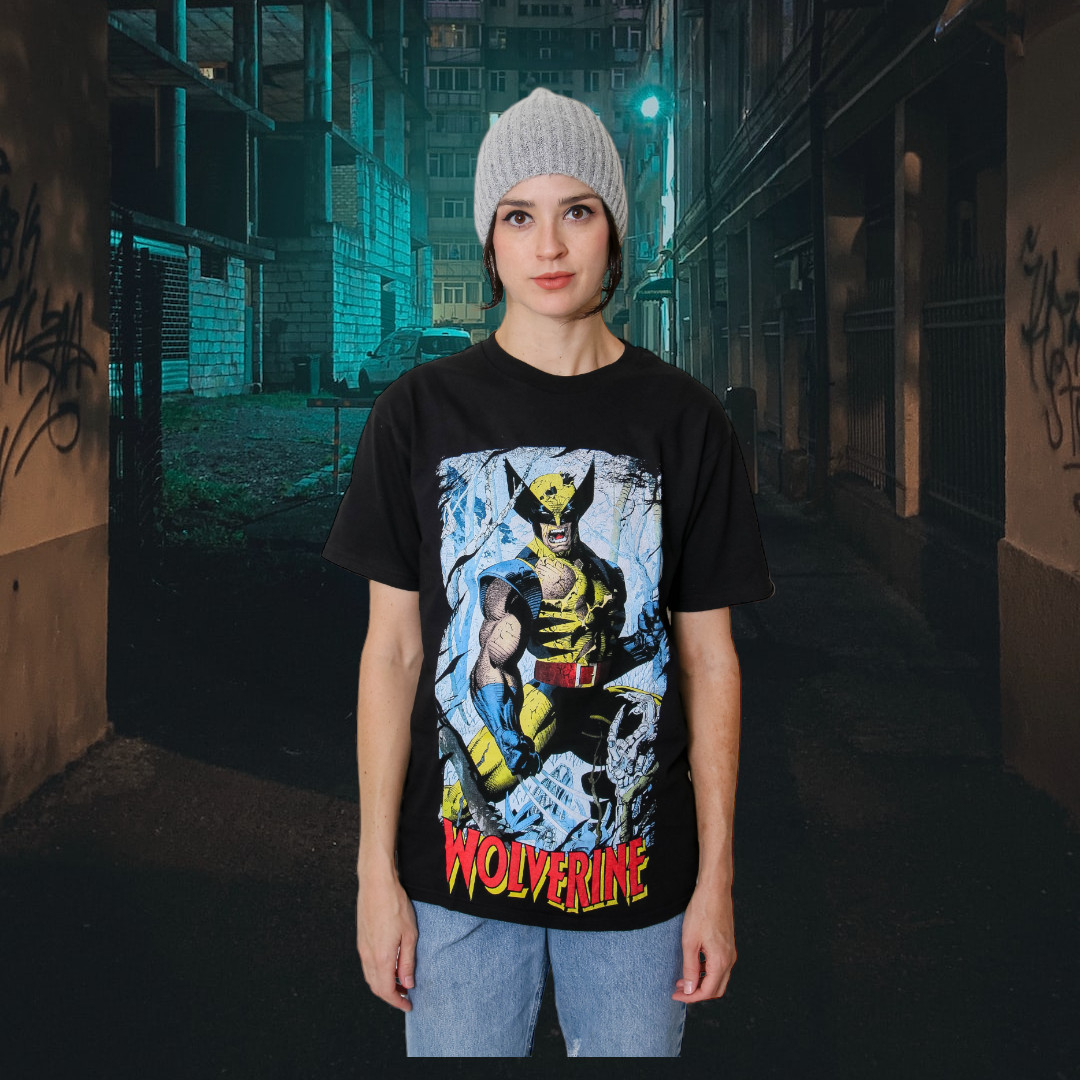 Wolverine 90’s Cover By Jim Lee Marvel Comics Adult T-Shirt