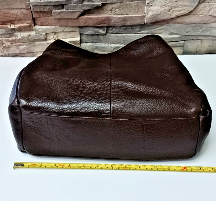 Vintage Coach Madison Phoebe 26224 DARK BROWN Pebbled Leather Bag 2010s * NOS