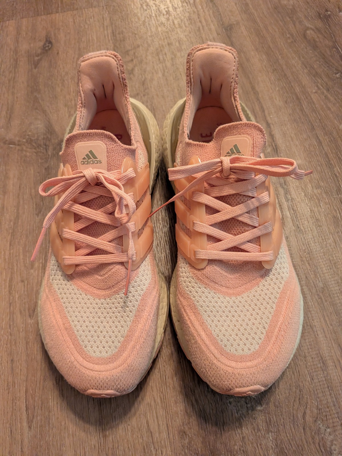 Adidas Ultraboost 21 FY3953 Womens 7 Blush Continental Sneakers