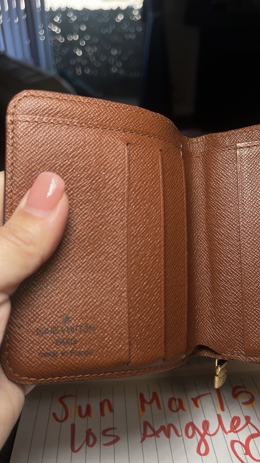 Louis Vuitton Monogram Brown Women’s Wallet Snap Flap Zip Coin Pocket