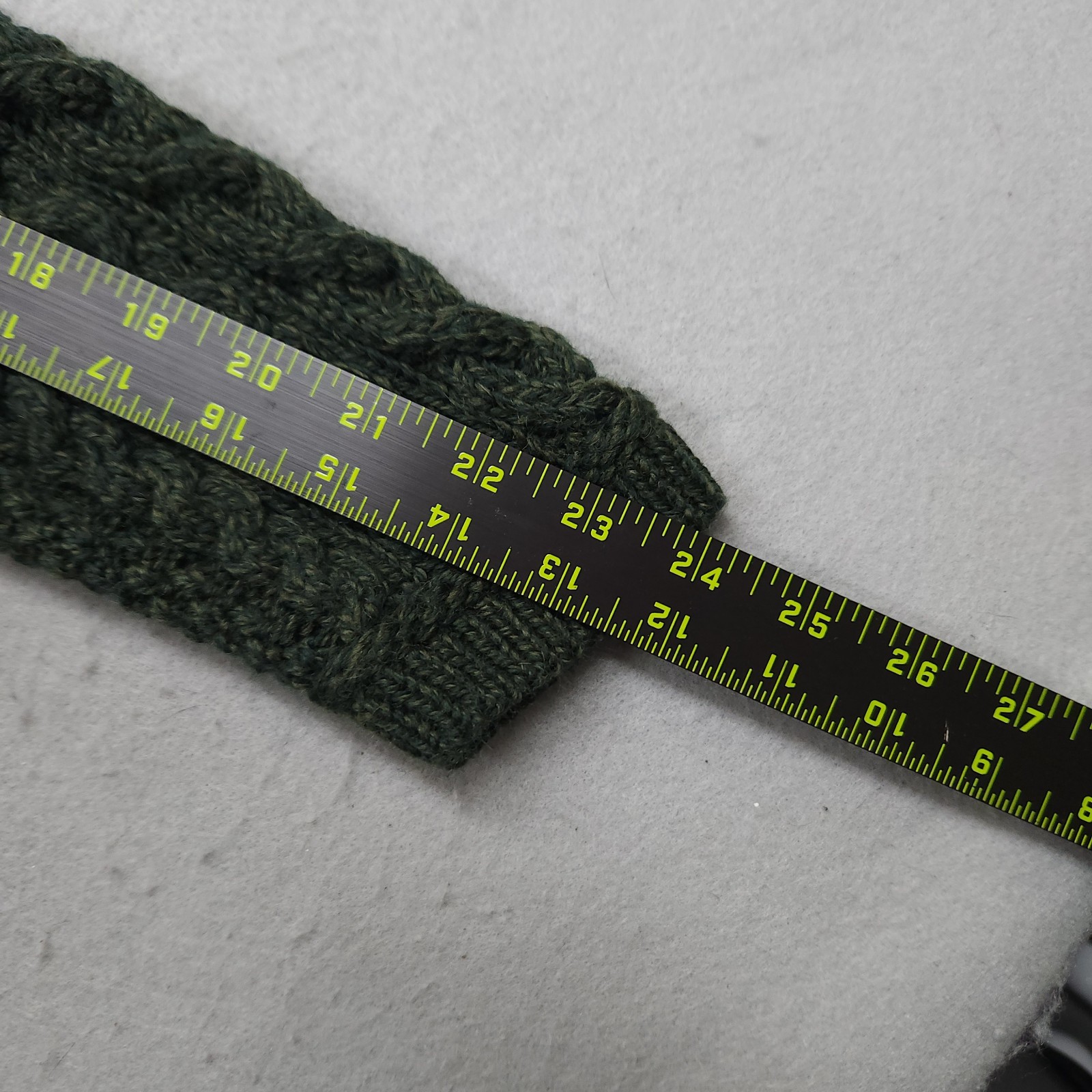 Aran Crafts Sweater Womens XL Green Merino Wool Cable Knit Cardigan Fisherman