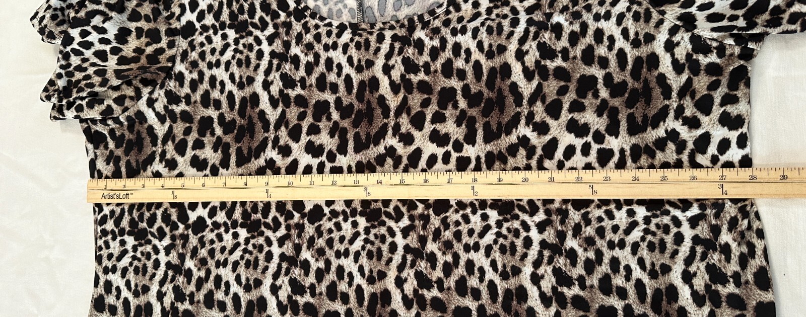 Vikki Vi Dress Silky Jersey Cover-up Women’s Plus 4X Short Sleeves Leopard Print